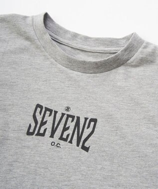 OP／FILA 【SEVEN2】バックプリントデザイン半袖Tシャツ 杢グレー