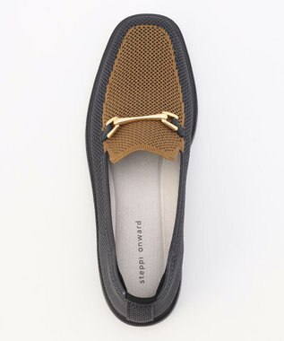 steppi ビットローファー モカ×グレー