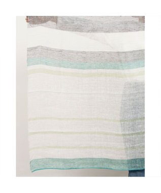 UNBILLION カカトゥ kakatoo / ストライプリネンストール グリーン