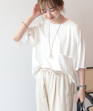 AMERICAN HOLIC レイヤード風加工Ｔシャツ Off White