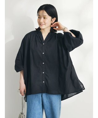 CRAFT STANDARD BOUTIQUE インド綿スキッパーチュニック Black