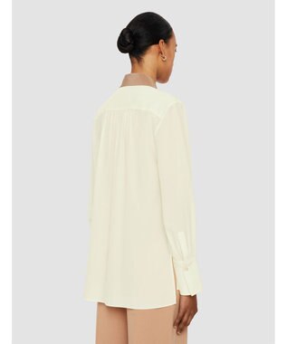 JOSEPH CDCカラーブロック　エボラブラウス Ivory/Blusher