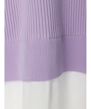 Green Parks リブニットドッキングチュニック Lavender
