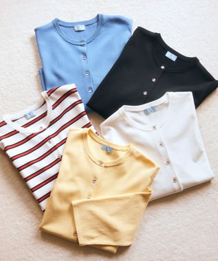 組曲 マイラックカラー カーディガン レモンクリーム系