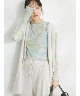 CRAFT STANDARD BOUTIQUE プリント柄スタンドネックプルオーバー