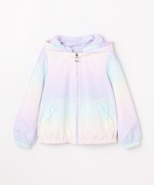 ANY KIDS 【フード取り外し/洗濯機可能】撥水加工リバーシブルゾン レインボー