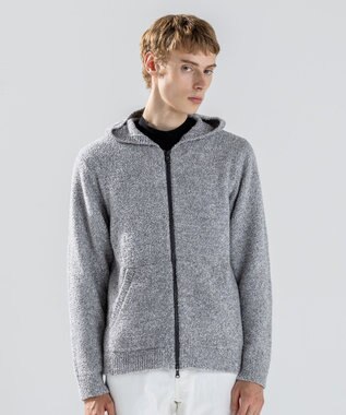 JOSEPH HOMME 【新素材】ジェントルフィットボア　ジップアップフーディー ライトグレー系