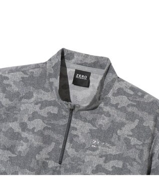 ZERO HALLIBURTON クールドッツ カモ柄モックネックTシャツ ZHG-M6S6b 85192 グレー