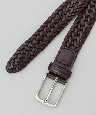 GOTAIRIKU レザーメッシュベルト ダークブラウン系