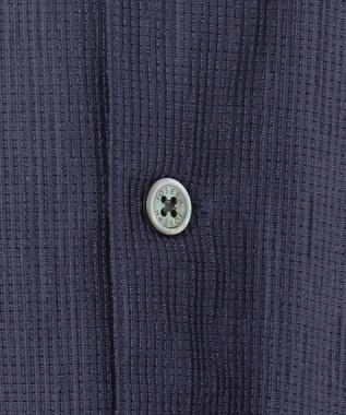 JOSEPH HOMME 新素材【通気性/洗える/ストレッチ】トリコワッシャーストレッチ　レギュラーカラー半袖シャツ ネイビー系
