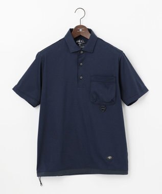 JOSEPH ABBOUD MOUNTAIN 【UNISEX】ASHA_OG_OGリップコンビ ポロシャツ ネイビー系