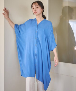 earth music&ecology レーヨンビッグシャツチュニック