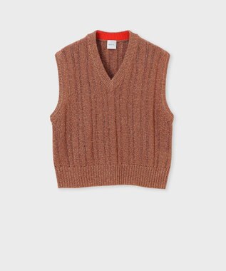 Paul Smith グリッター ニット ベスト ブラウン