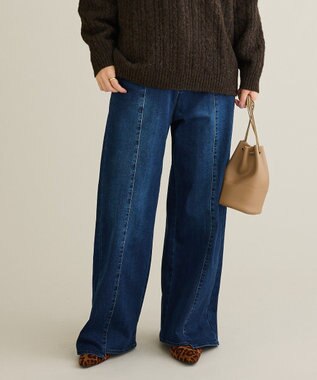 CRAFT STANDARD BOUTIQUE 裏起毛デニムワイドストレートパンツ