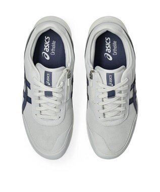 ASICS WALKING ハダシウォーカー メンズ 3E相当 ライトグレー×ネイビーブルー