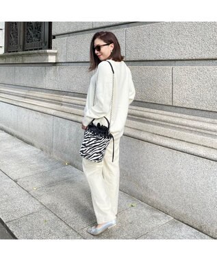 LA BAGAGERIE 【インスタグラマー chiyoさん×LA BAGAGERIE】チェーンバケツバッグ ゼブラ