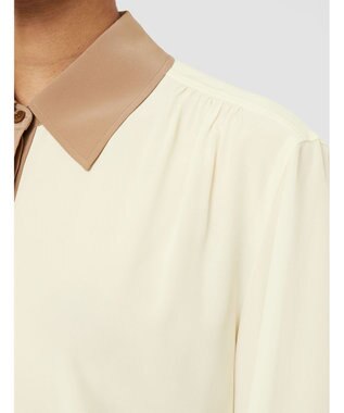 JOSEPH CDCカラーブロック　エボラブラウス Ivory/Blusher