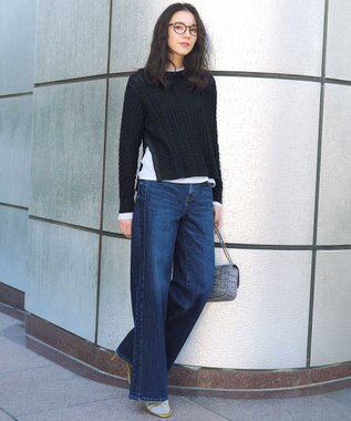 23区 L 【Oggi5月号掲載/洗える】シアー レイヤード TEE サックスブルー系