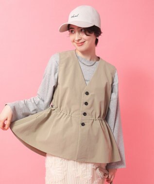 Green Parks ドロストフレアベスト Khaki