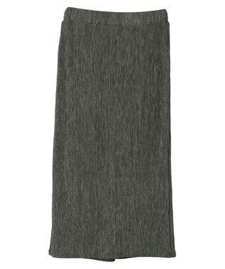 Green Parks メランジプリーツＩラインスカート Khaki