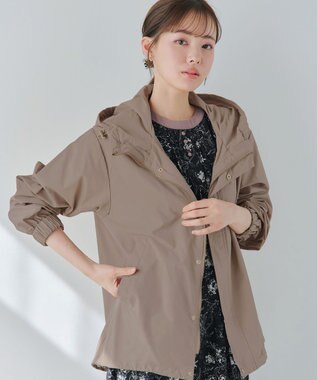 Tiaclasse L 撥水ドロストマウンテンパーカー モカ