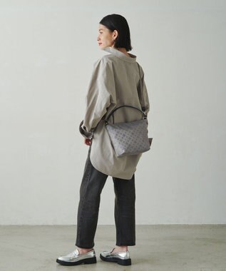 russet シンプルショルダーバッグ (CE-1243) Grege/BL