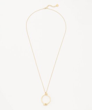 J.PRESS LADIES ノットリング ワントップ ネックレス ゴールド系