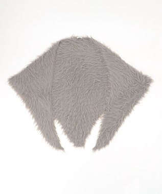 NAVE 【ReNAVE・洗える】メルティーシャギーニット ストール ライトグレー系