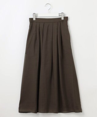 J.PRESS LADIES L 【洗える】ブライトスパンボイル スカート ダークブラウン系