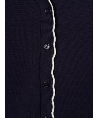 earth music&ecology ちびスカラップカーディガン Navy