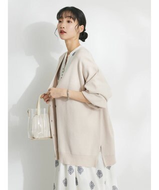CRAFT STANDARD BOUTIQUE ＶネックＢＩＧシルエットカーディガン Ivory