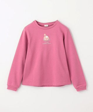 ANY KIDS 【春まで主役】アニマル発泡プリントトレーナー チェリーピンク