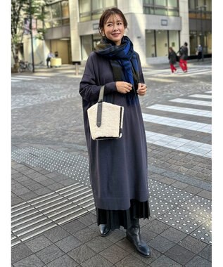 Green Parks オーバーサイズニットワンピース Charcoal Gray