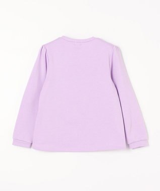 ANY KIDS 裏シャギー アップリケ トレーナー ラベンダー×ネコ