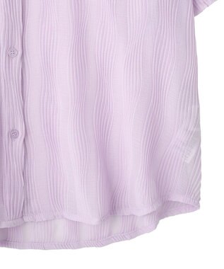 earth music&ecology ランダムプリーツシャツ Lilac