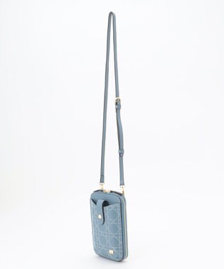 LA BAGAGERIE レザーステッチ　マルチポシェット ライトブルー