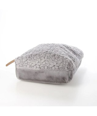 UNBILLION cachecache 花刺繍エコファーワンハンドルバッグ グレー