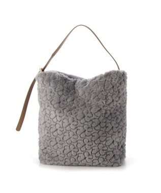 UNBILLION cachecache 花刺繍エコファーワンハンドルバッグ