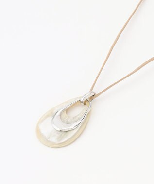 23区 【CLASSY.6月号掲載】ドロップホーン ワントップ ネックレス ホワイト系