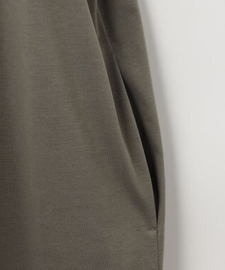 自由区 L 【洗える】ライトギャザーフレンチスリーブ ワンピース カーキ系