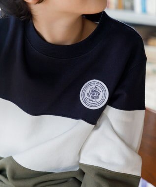 J.PRESS KIDS 【100-130cm】COMBI トリコロール トレーナー ネイビー系2