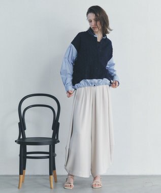 YECCA VECCA コクーンドレープワイドパンツ Light Beige