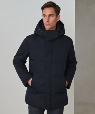 GOTAIRIKU WEB限定【仕事で着られる】ドレスダウンコート_ストレッチツイル_25年新作 ネイビー系