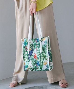 TOPKAPI 【TREASURE TOPKAPI】メッシュ ダブルプリント A4 トートバッグ グリーン