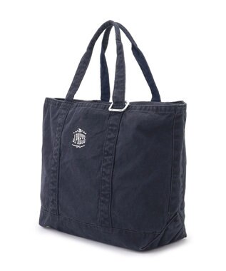 J.PRESS MEN コットンキャンバス オーバルトートバッグ ネイビー系