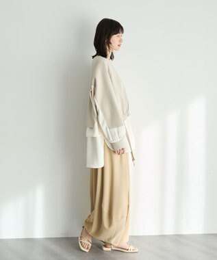 YECCA VECCA コクーンドレープワイドパンツ Beige