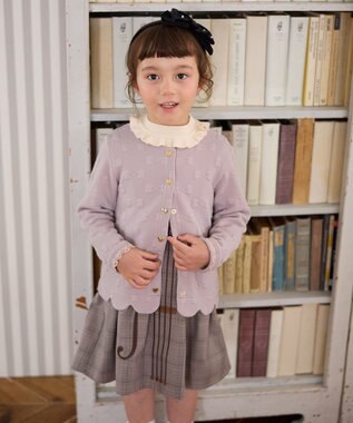 ANY KIDS ビジュー付き ベロアリボンカチューシャ ブラック