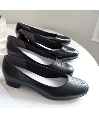 Pointer 日本製 本革 生活防水機能付きパンプス ブラック