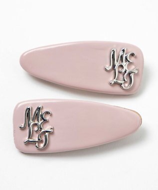 WEGO Lメタルロゴパテッドバレッタ ライトピンク