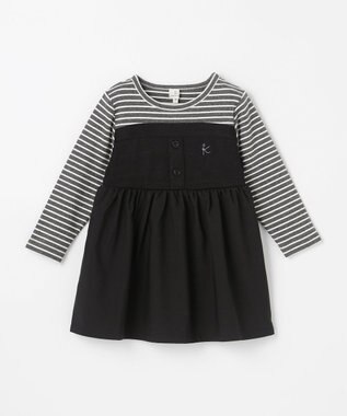 組曲 KIDS 【80-100㎝】ビスチェドッキング Tシャツ ブラック